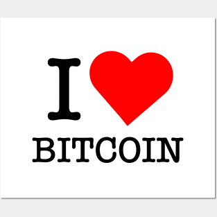 I love Bitcoin Posters and Art